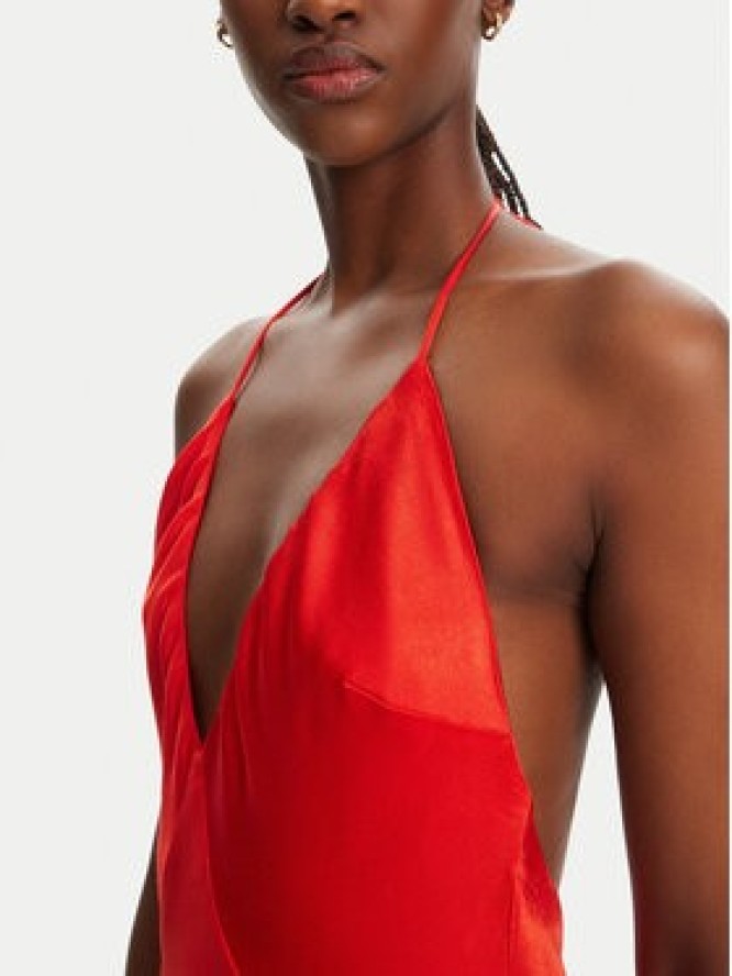 Bardot Sukienka wieczorowa YVE Halter 59315DB Czerwony Slim Fit