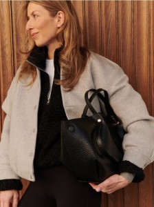 Bluza ze sztucznego baranka - czarny