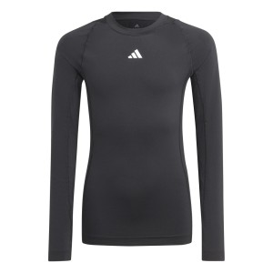 Koszulka adidas Tech Fit Jr. Czarna, dopasowana, z długim rękawem