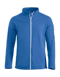 clique Ducan kurtka unisex z suwakiem, poliester szczotkowany – royal blue