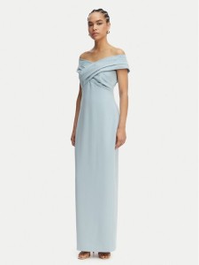 LAUREN RALPH LAUREN Sukienka wieczorowa 253936391008 Niebieski jasny Slim Fit