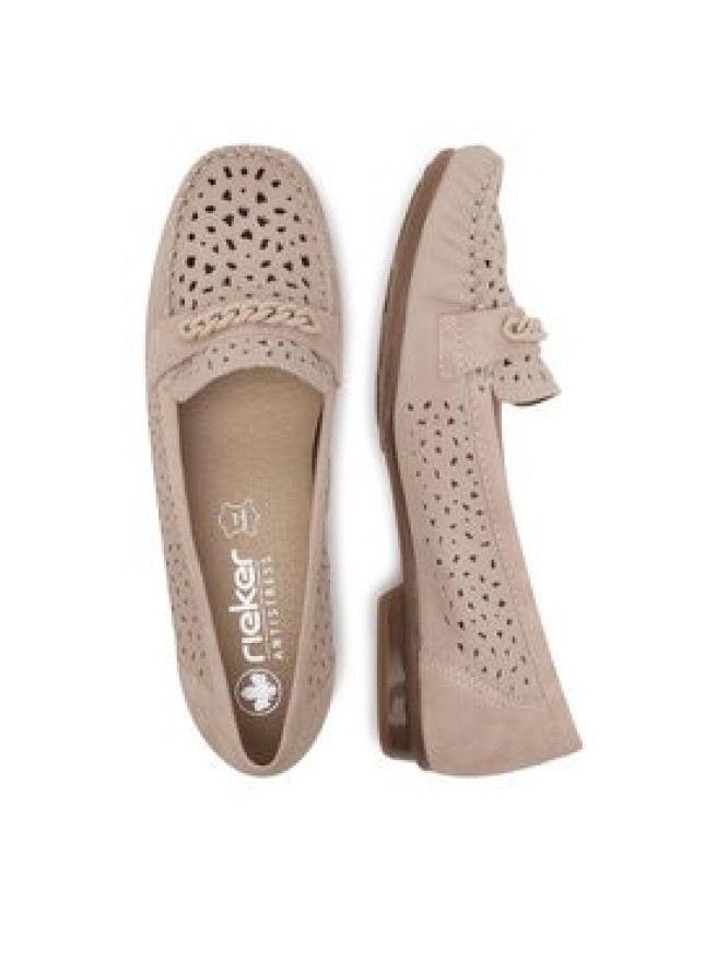 Rieker Mokasyny 40068-61 Beżowy