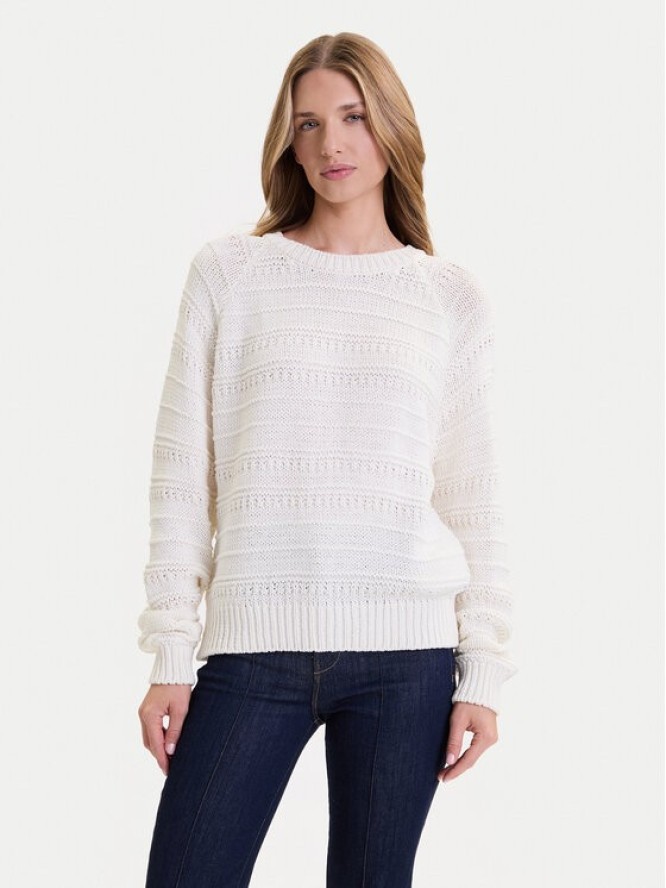 Mustang Sweter Silas 1016782 Écru Regular Fit