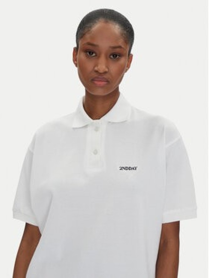 2NDDAY Polo Aralena 2252248329 Biały Loose Fit