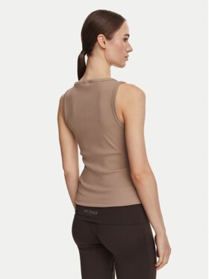 Guess Top W6YP30 K4380 Brązowy jasny Slim Fit