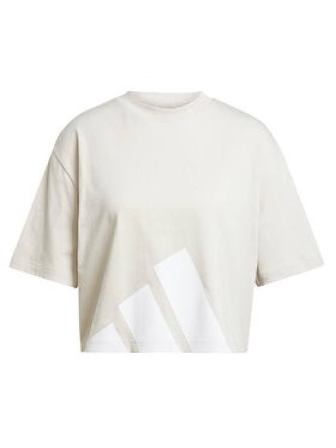 adidas T-Shirt Essentials Big Logo Boyfriend JG8729 Beżowy Loose Fit