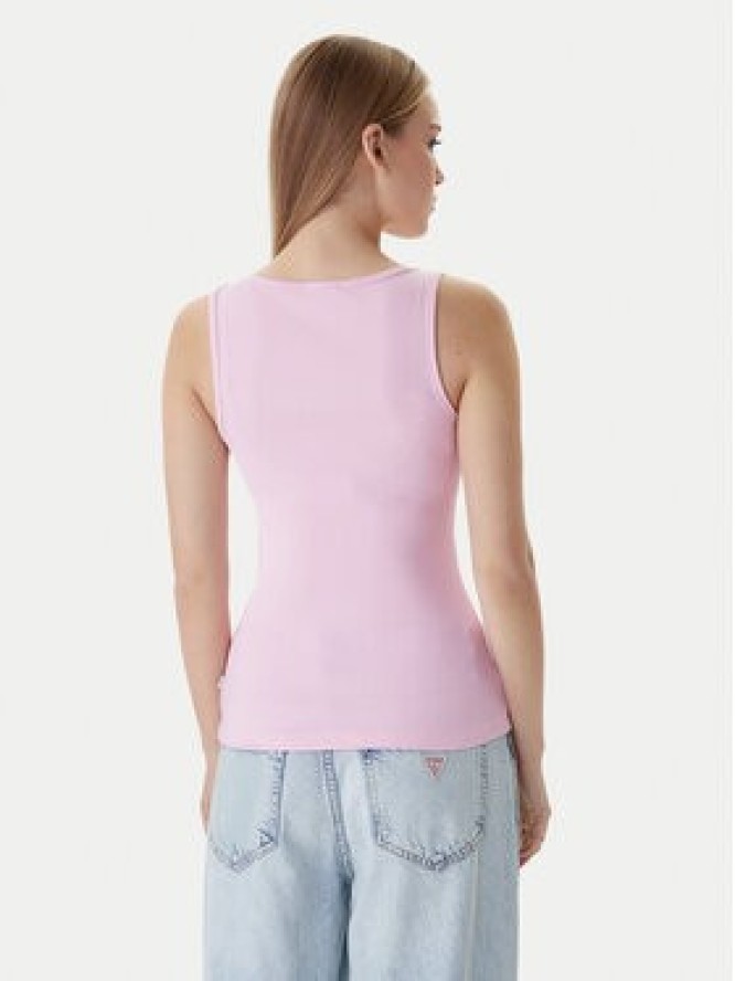 Guess Jeans Top W6RP20 KA0H1 Różowy Slim Fit