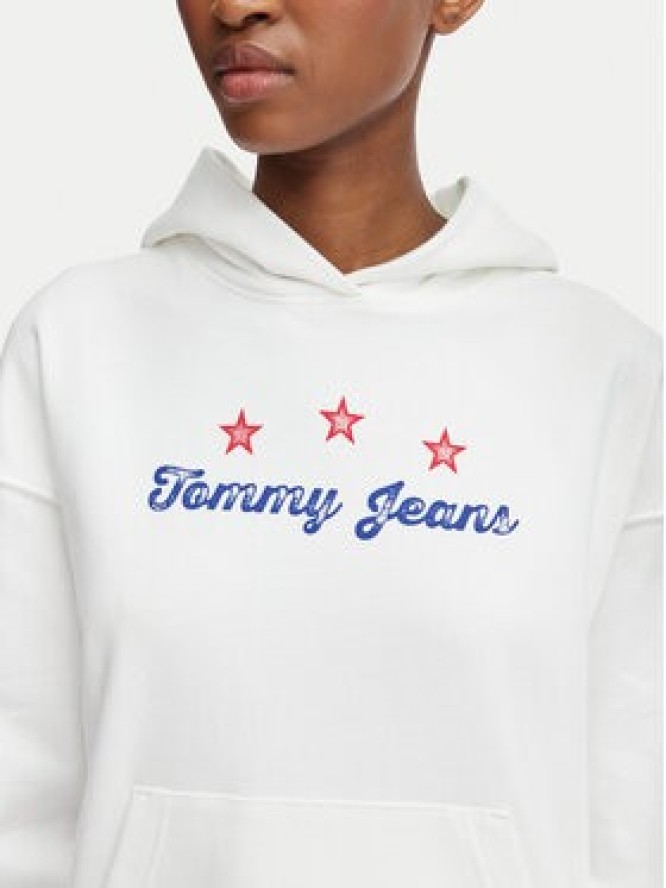 Tommy Jeans Bluza Star Novelty DW0DW23484 Biały Boxy Fit