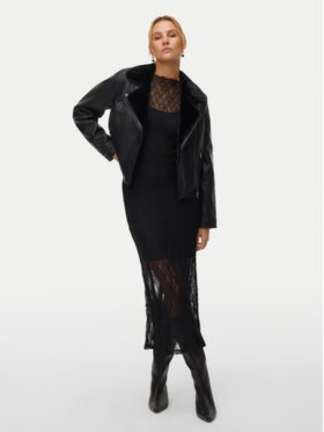 Vero Moda Kurtka z imitacji skóry Hailey 10250405 Czarny Regular Fit