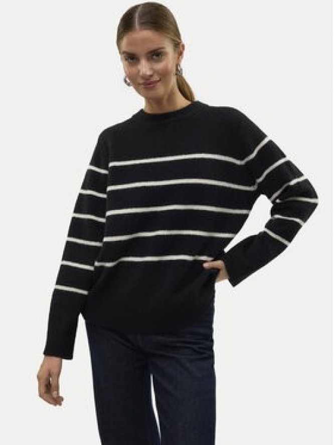 Vero Moda Sweter Flawless 10320487 Czarny Loose Fit