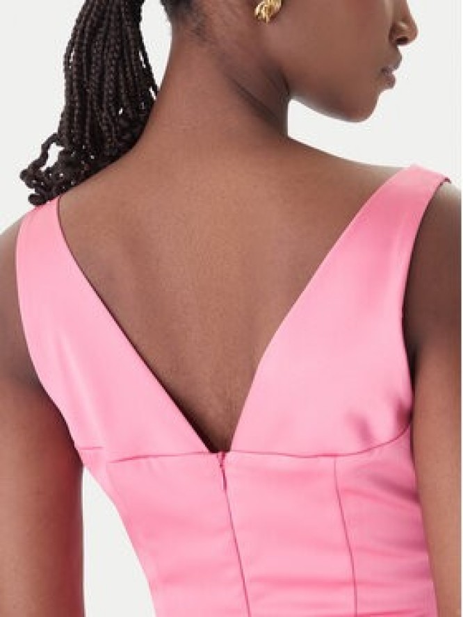 Rinascimento Sukienka koktajlowa CFC0127853003 Różowy jasny Slim Fit