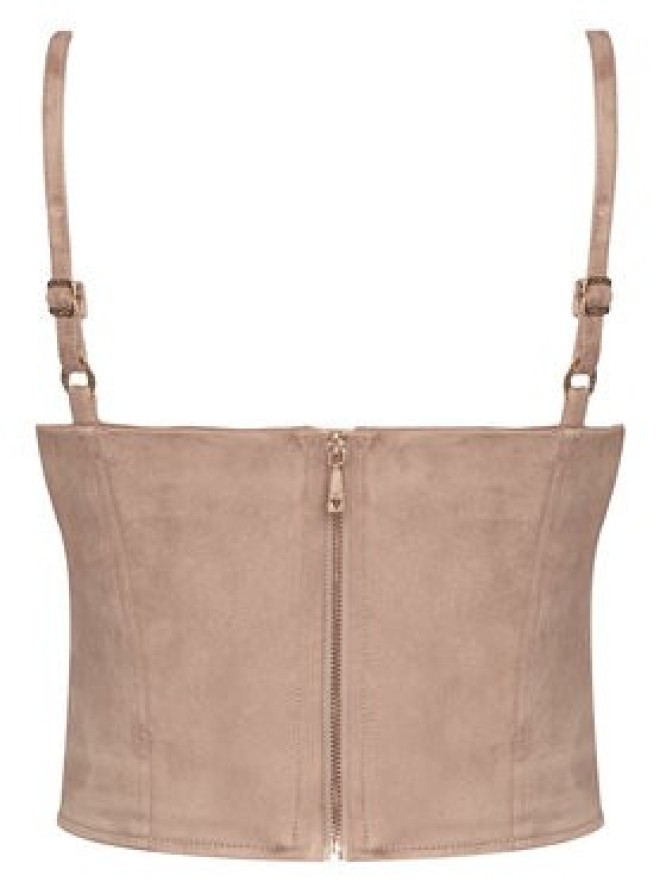 Guess Top W6RH03 WJ472 Beżowy Slim Fit