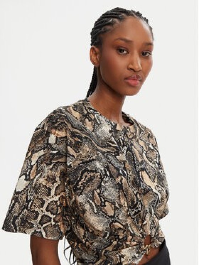 Just Cavalli T-Shirt 78PAHE01 Brązowy Regular Fit