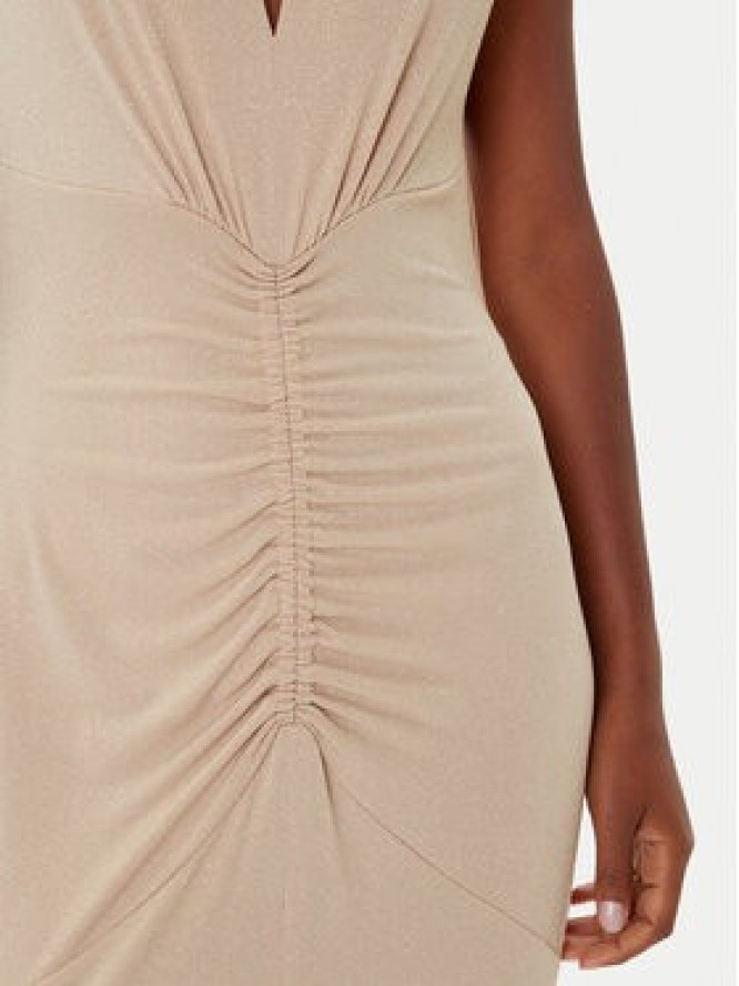 Rinascimento Sukienka koktajlowa CFC0126181003 Złoty Slim Fit