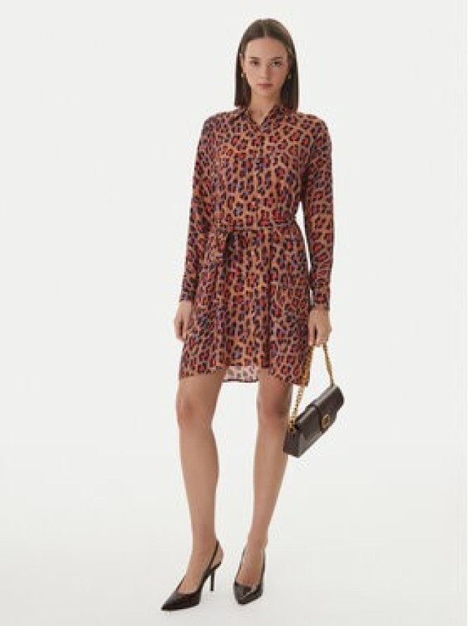 LOLA CASADEMUNT Sukienka koszulowa MS2616017 Brązowy Regular Fit