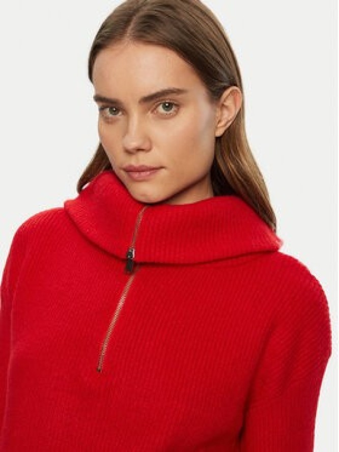 Morgan Sweter 242-MCOLAR Czerwony Regular Fit