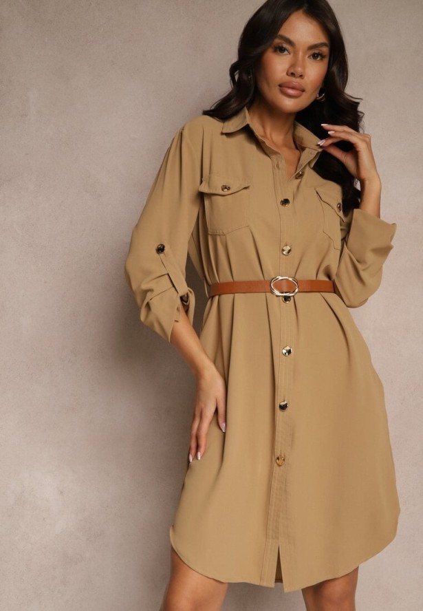 Ciemnobeżowa Sukienka Iylah