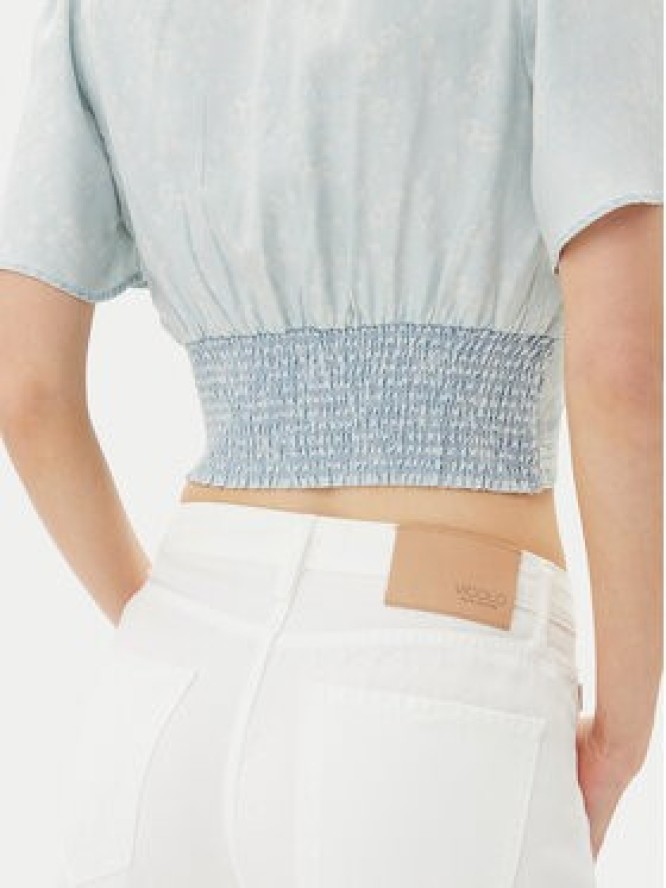 Guess Bluzka W5GH82 D5N81 Błękitny Regular Fit