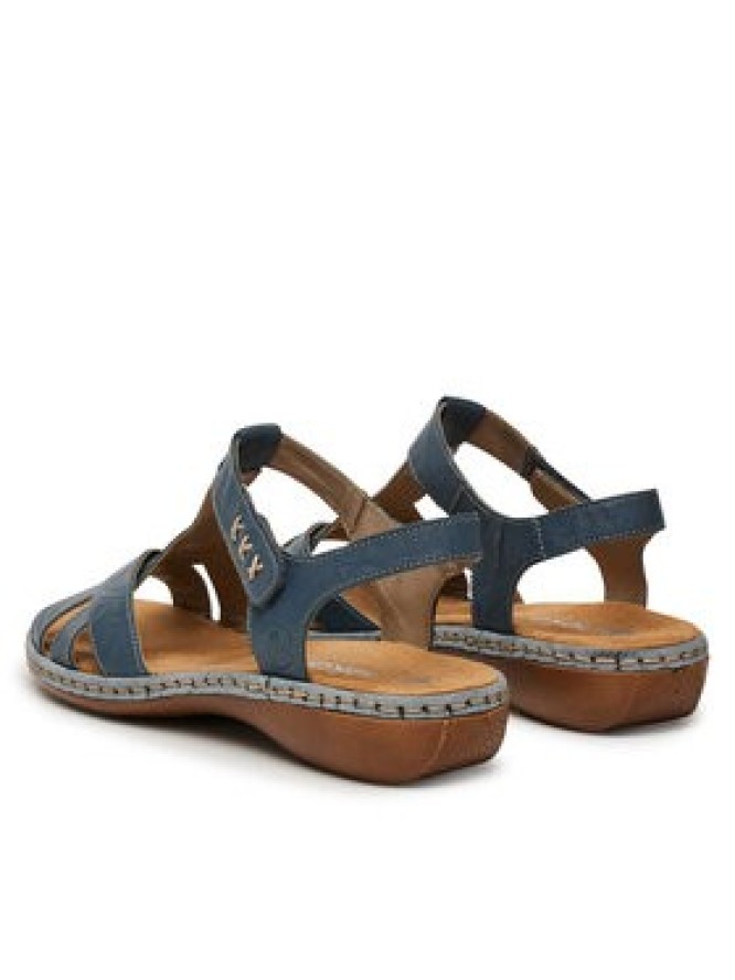 Rieker Sandały 65919-12 Niebieski