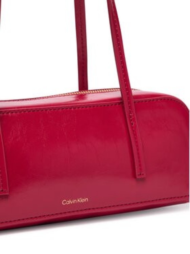 Calvin Klein Torebka Foil Logo Glossy Bauletto LV04F3638G Czerwony