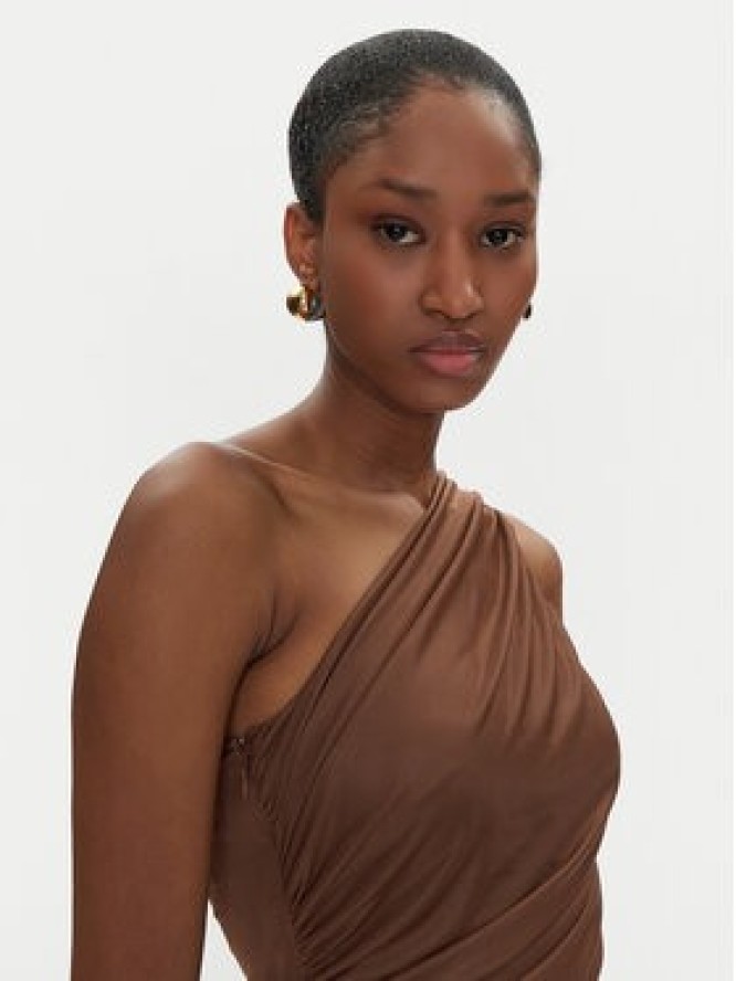 PINKO Top 105048 A2F1 Brązowy Slim Fit