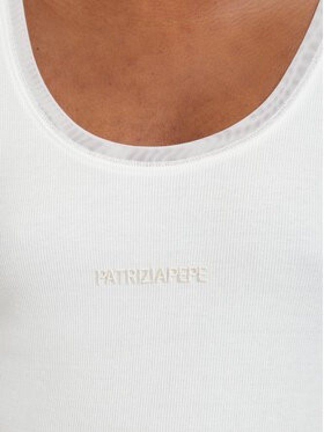 Patrizia Pepe Top 2M4523/J407-W146 Biały Slim Fit
