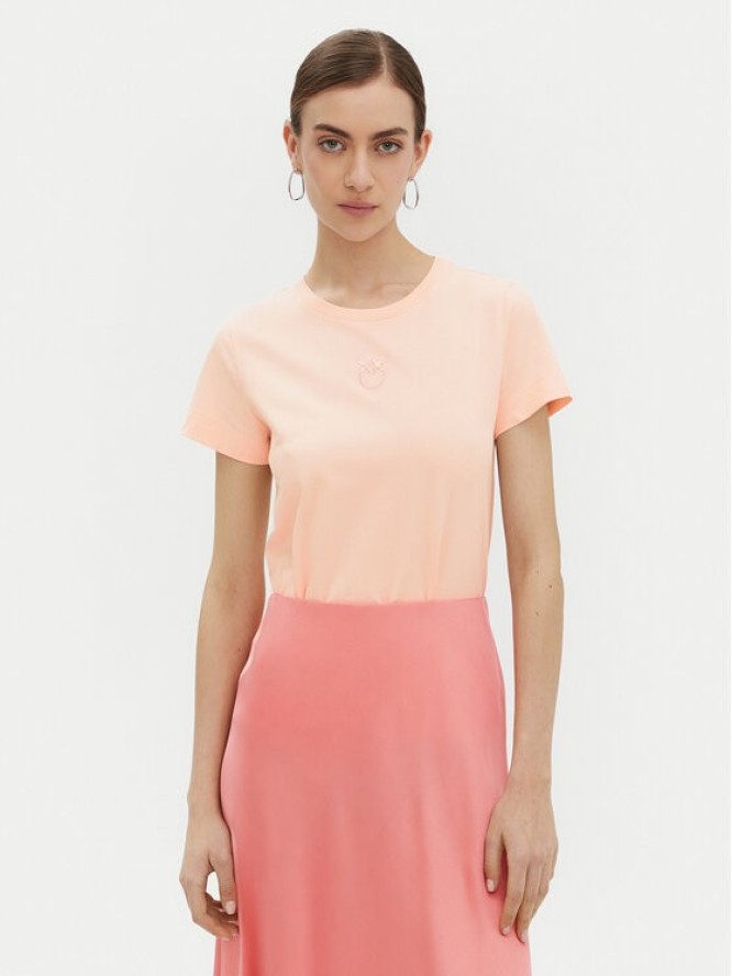 PINKO T-Shirt Bussolotto 100355 Różowy Regular Fit