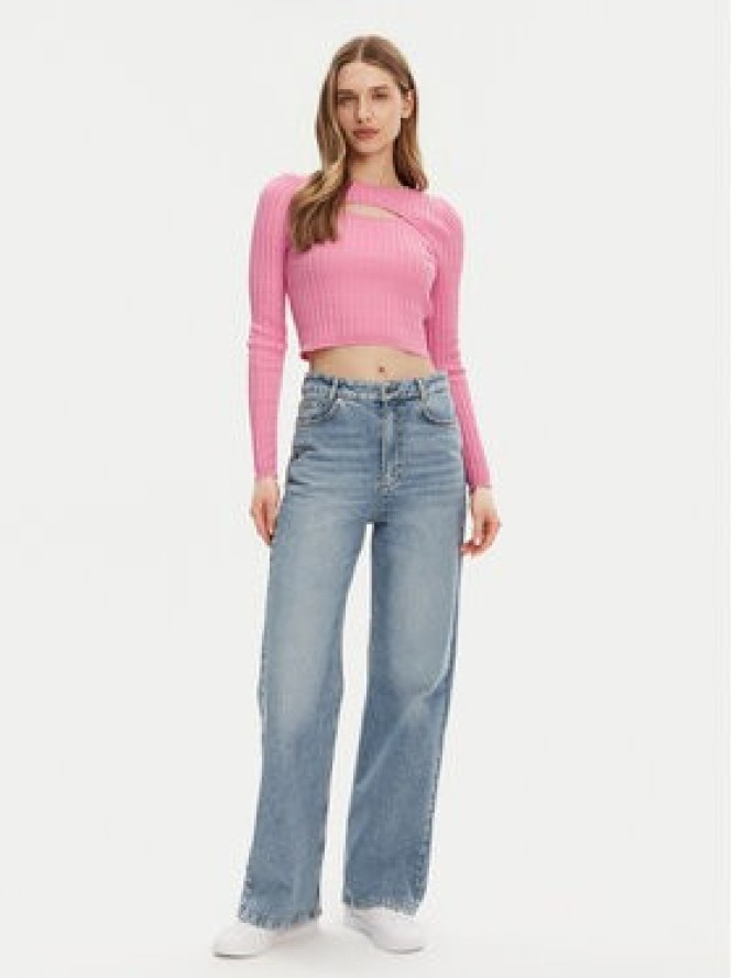 ONLY Sweter Meddi 15339582 Różowy Cropped Fit