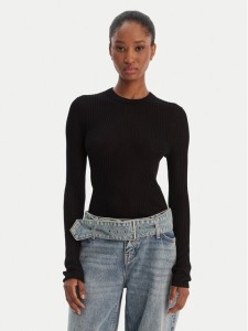 HUGO Sweter Somya_B 50554221 Czarny Slim Fit