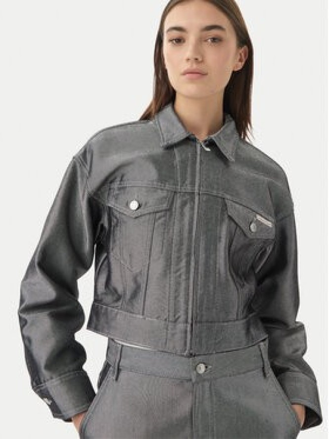 Calvin Klein Kurtka jeansowa LV047E715G Srebrny Relaxed Fit