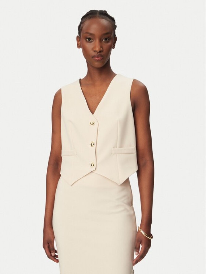 Rinascimento Kamizelka garniturowa CFC0128644003 Beżowy Regular Fit