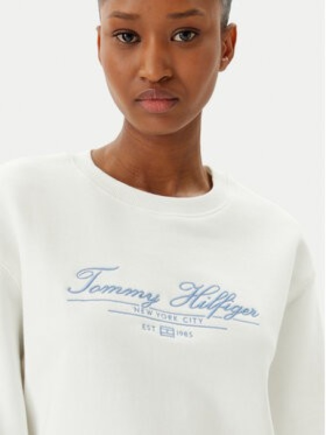 Tommy Hilfiger Bluza WW0WW45430 Écru Regular Fit