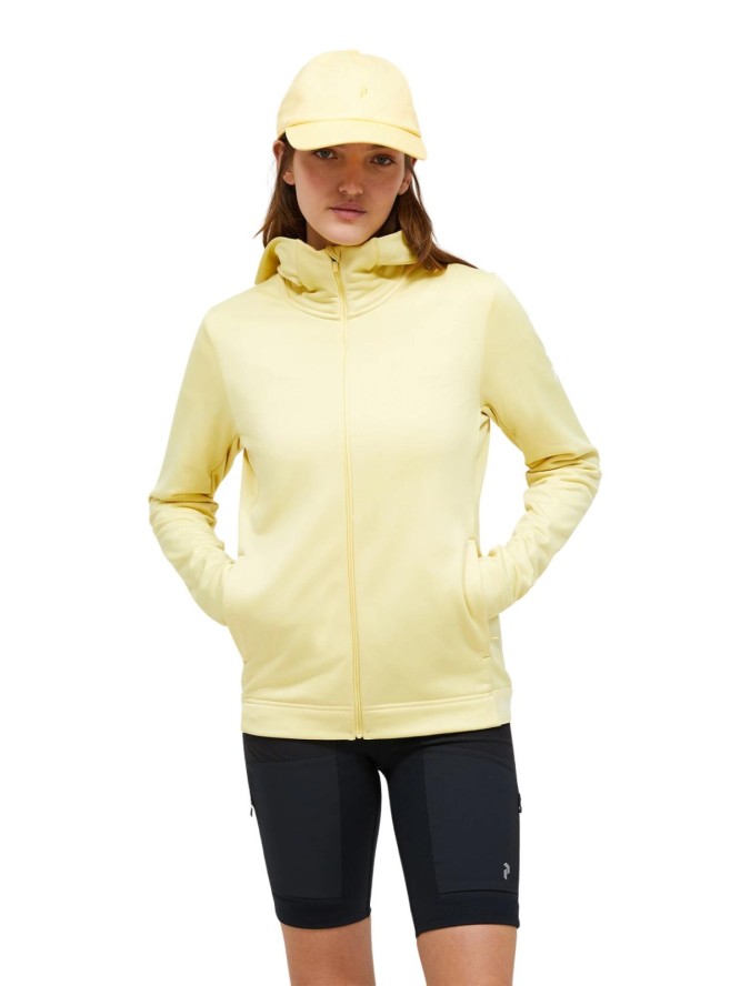 Bluza Peak Performance damska Rider Tech Zip Hood żółta - M