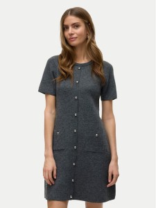 Vero Moda Sukienka dzianinowa Johanna 10333908 Szary Standard Fit