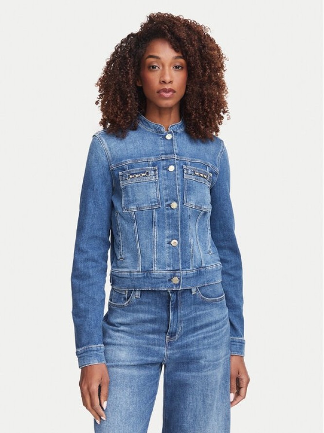 Guess Kurtka jeansowa W6YN03 D1341 Niebieski Regular Fit