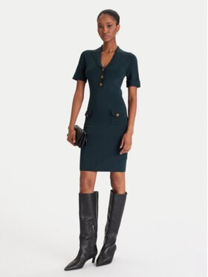 Guess Sukienka dzianinowa W5YK29 Z0130 Zielony Slim Fit