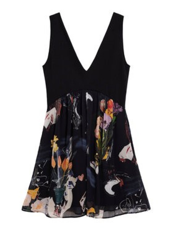 Desigual Sukienka letnia Uve 26SWVW47 Czarny Regular Fit