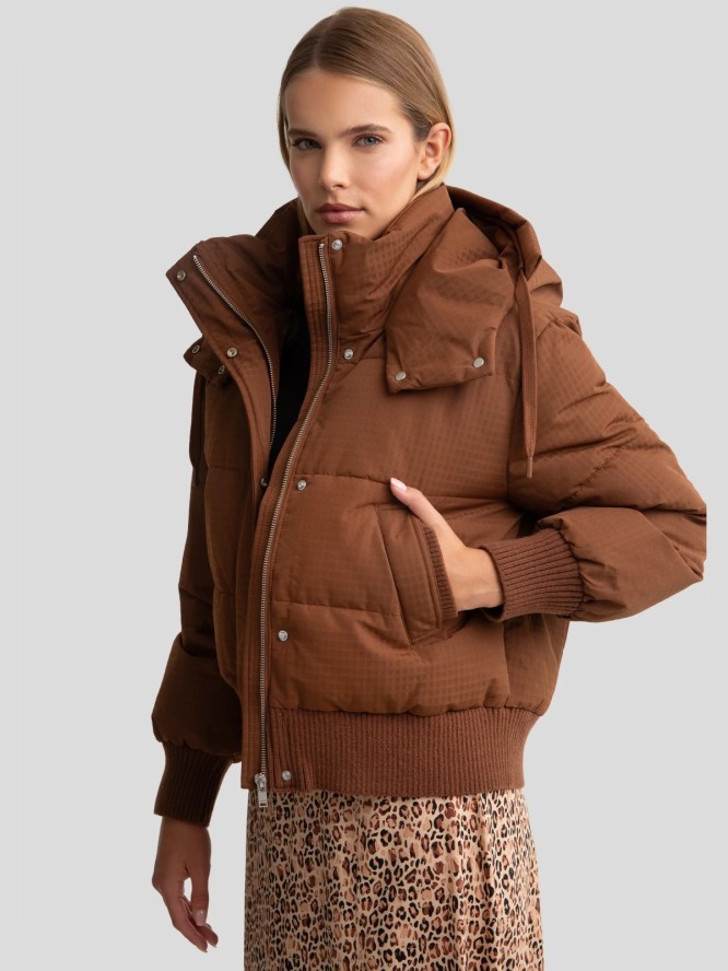 Kurtka damska z wypełnieniem brązowa Cytylia 802