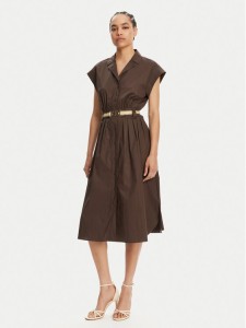 TWINSET Sukienka koszulowa 251TT2102 Brązowy Loose Fit