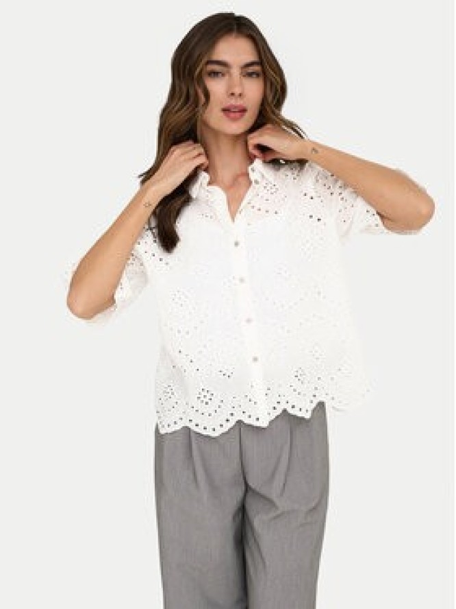 ONLY Koszula Valais 15351106 Kremowy Regular Fit