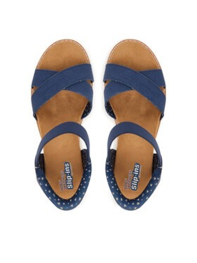 Skechers Sandały BOBS Desert Kiss - Golden Lily 114418/NVY Granatowy