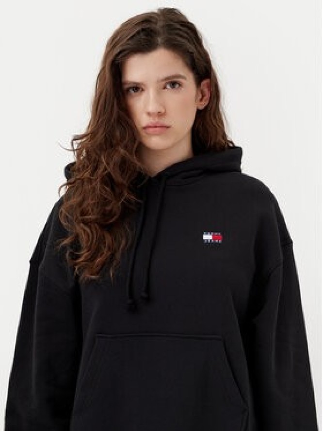 Tommy Jeans Bluza Badge DW0DW19414 Czarny Boxy Fit