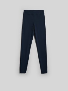 4F Legginsy dzianinowe damskie - granatowe L