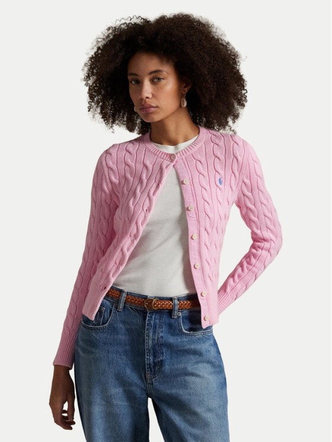 Polo Ralph Lauren Kardigan 211971868010 Różowy Slim Fit