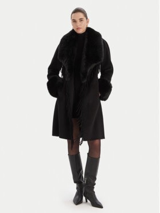 MARCIANO by GUESS Płaszcz wełniany 5BGL46 7125A Czarny Regular Fit