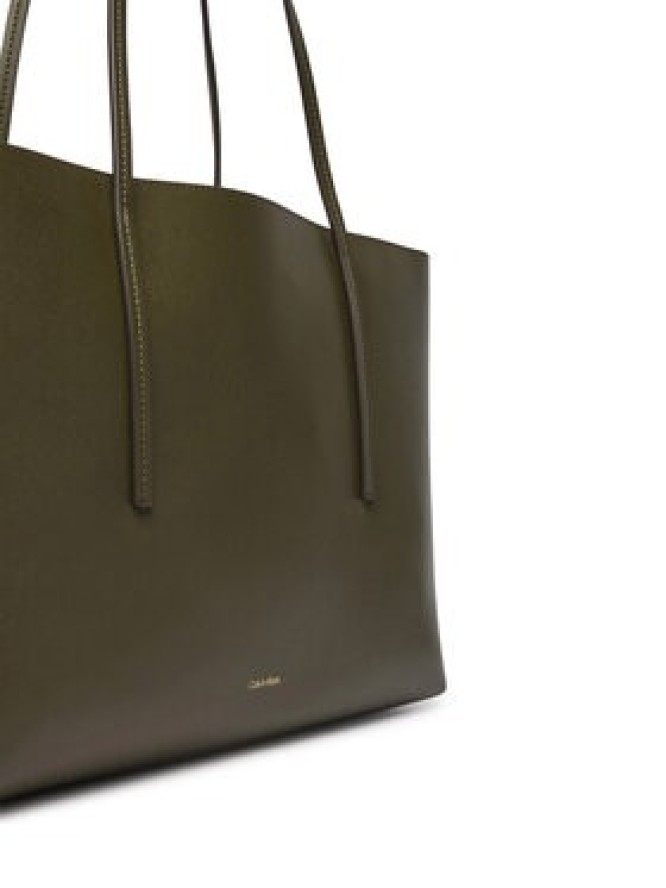 Calvin Klein Torebka Foil Logo Tote W/Pouch LV04F3274G Zielony ciemny