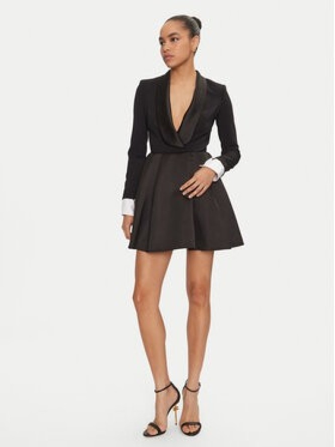 Elisabetta Franchi Sukienka koktajlowa AB-710-47E2-V560 Czarny Regular Fit