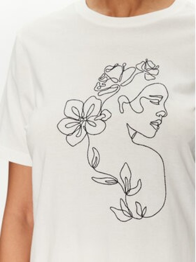 Vila T-Shirt Sybil 14108062 Biały Regular Fit