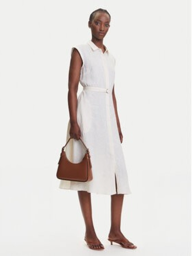 Marella Sukienka koszulowa Rodesia 2515221262 Écru Regular Fit