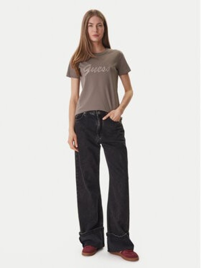 Guess T-Shirt W6GI08 K3023 Brązowy Regular Fit